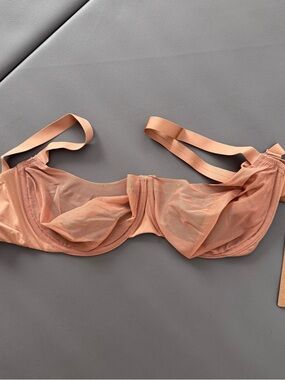 SKIMS Unlined Underwire Balconette Bra in 34D Ochre